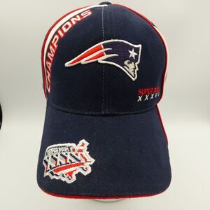 New England Patriots Super Bowl 36 Champions Reebok 2002 Locker Room Hat NWOT